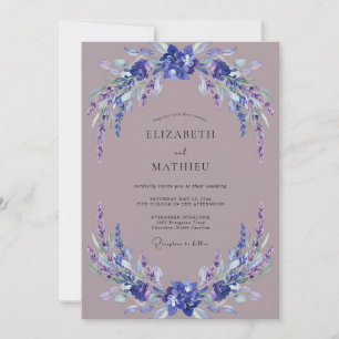 Convites Casamento Romântico com Flores de Lavanda