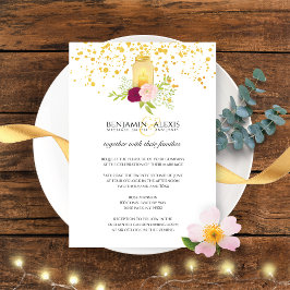 Convites Casamento Romântico com Rosas de luz solar