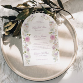 Convites Casamento Romântico da Arca Floral de Pastel Suave