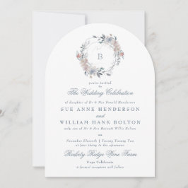 Convites Casamento Romântico da Arca Floral Monográfica