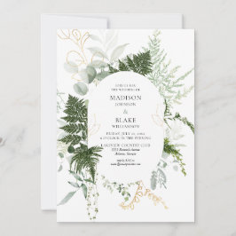 Convites Casamento Romântico da Floresta Verde