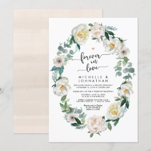 Convites Casamento Romântico de Elopement de Primavera Perf