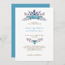 Casamento Romântico de Flores Azuis de Cadete