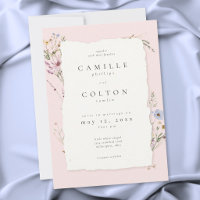 Casamento Romântico de Flores Silvestres Rosa Bege