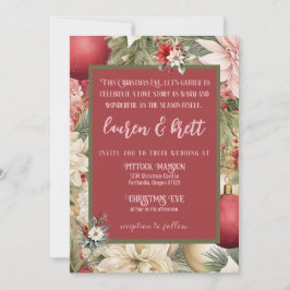 Convites Casamento Romântico de Fotos da Elegante Véspera d