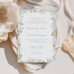 Convites Casamento Romântico de Molas Azuis Florais<br><div class="desc">Apresentando nosso convite de casamento elegante, embelezado com um incrível quadro floral azul e caligrafia clássica! Se você está procurando por um convite de casamento que exuda sofisticação, luxo e estilo, este é o convite perfeito para você. O convite apresenta um intricado design botânico azul, branco e verde, com rosas...</div>