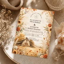 Casamento Romântico de Outono em Celeiro