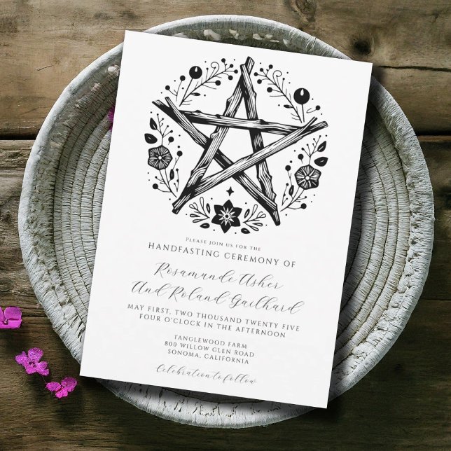 Convites Casamento Romântico de Pagan Wicca (Criador carregado)