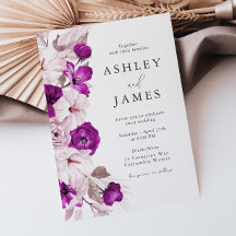 Casamento Romântico de Plum & Blush Watercolor