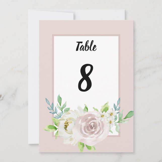 Convites Casamento Romântico de Rosa de Mola Floral Moluva  (Frente)