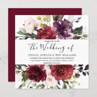 Casamento Romântico de Rosas vermelhas de Borgonha