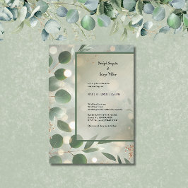 Convites Casamento Romântico de Sage Verde Eucalyptus