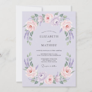 Convites Casamento Romântico e Sedutor de Lavanda