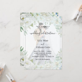 Convites Casamento Romântico em Aquarela