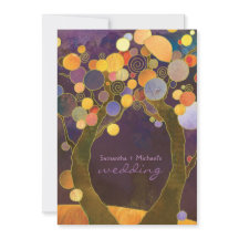 Casamento Romântico em Árvores de Amor Roxo