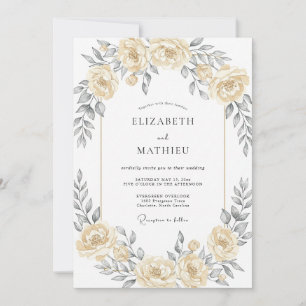 Convites Casamento Romântico Etéreo com Champanhe