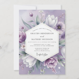 Convites Casamento Romântico Flor de Lavanda