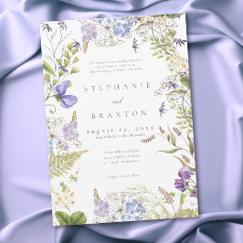 Convites Casamento Romântico Jardim de Flores Silvestres La