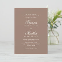 Casamento Romântico Marrom Elegante
