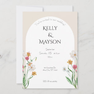 Convites Casamento romântico minimalista