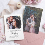 Convites Casamento Romântico Moderno Elegante Duas Fotograf<br><div class="desc">Convites românticos,  elegantes e modernos para fotos de casamento</div>