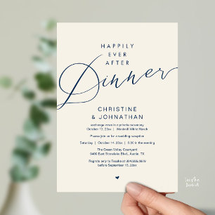 Convites Casamento Romântico Moderno Jantar Felizes para Se