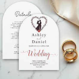 Convites Casamento Romântico Negro E Branco Simples Moderno