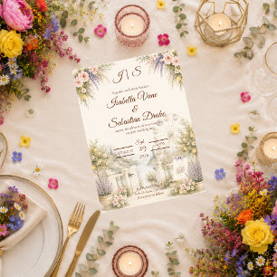 Convites Casamento Romântico no Jardim Costeiro