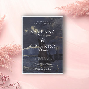 Convites Casamento Romântico Pintura Fina de Monet