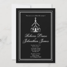 Casamento Romântico Preto Branco Igreja Capela Ele