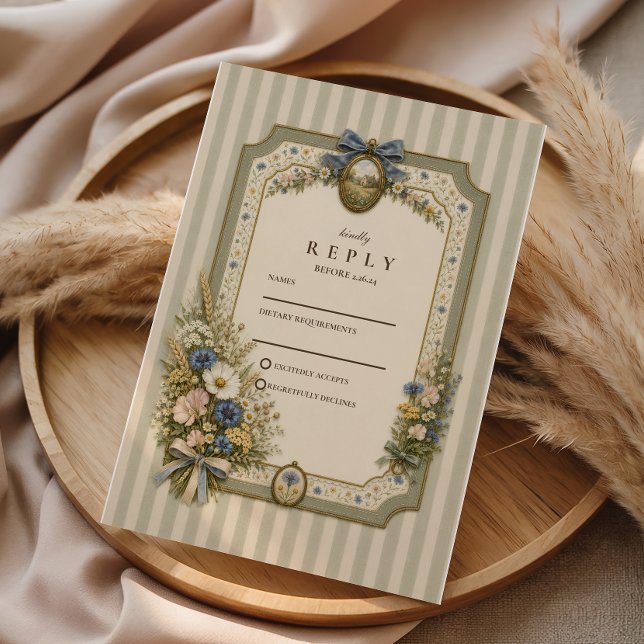 Convites Casamento Romântico Rústico com Flores Silvestres (Criador carregado)