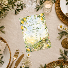 Convites Casamento Romântico Toscano