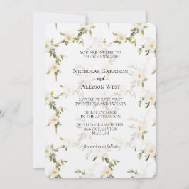 Convites Casamento Romântico White Floral