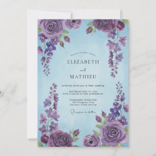Convites Casamento Rosa Ametista Periwinkle