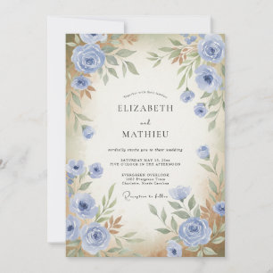 Convites Casamento Rosa Antiga Periwinkle