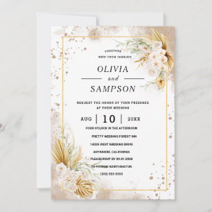 Convites Casamento Rosa Bege Dourado Borgonha Dourado