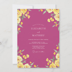 Convites Casamento Rosa Bege Magenta