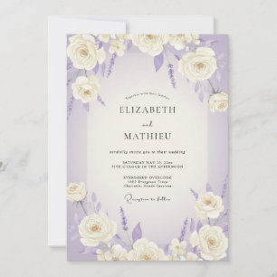 Convites Casamento Rosa Branca Periwinkle