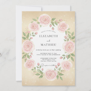 Convites Casamento Rosa Champagne Rubor