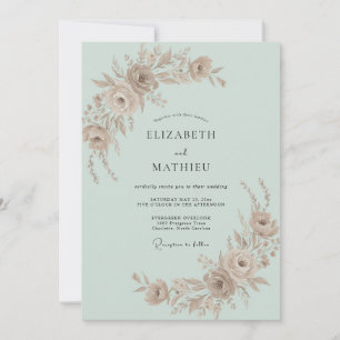 Convites Casamento Rosa Champanhe Menta