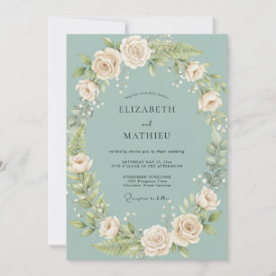 Convites Casamento Rosa Creme Celadon