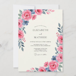 Convites Casamento Rosa de Ardósia de Frutas