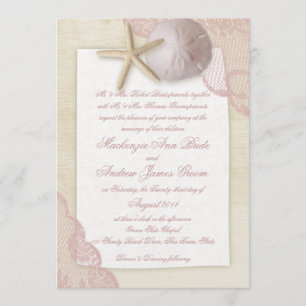 Convites Casamento Rosa de Praia Treasured