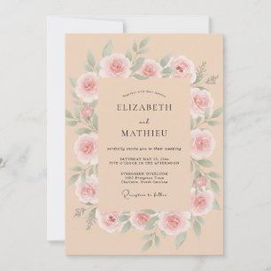 Convites Casamento Rosa Gracioso Pêssego