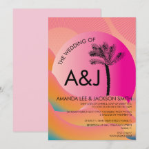 Casamento Rosa Laranja Ousado Tropical Sunrise