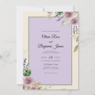 Convites Casamento Rosa Lavanda Malva