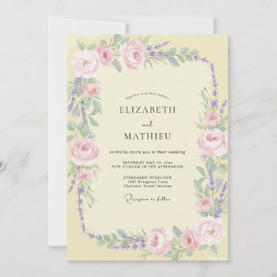 Convites Casamento Rosa Lavanda Manteiga