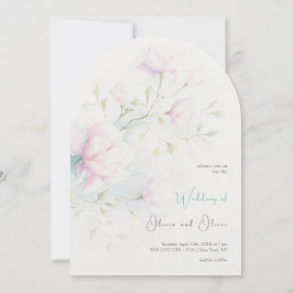 Convites Casamento Rosa Magnolia