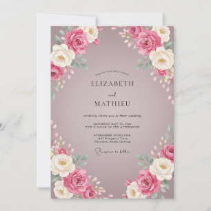 Convites Casamento Rosa Malva