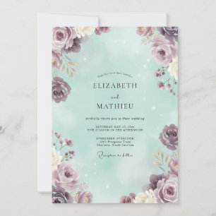 Convites Casamento Rosa Malva Menta